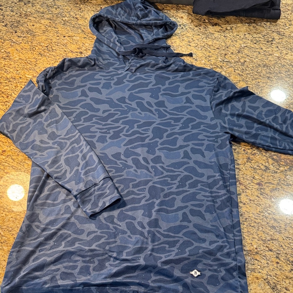 BURLEBO Blue Camouflage Hoodie